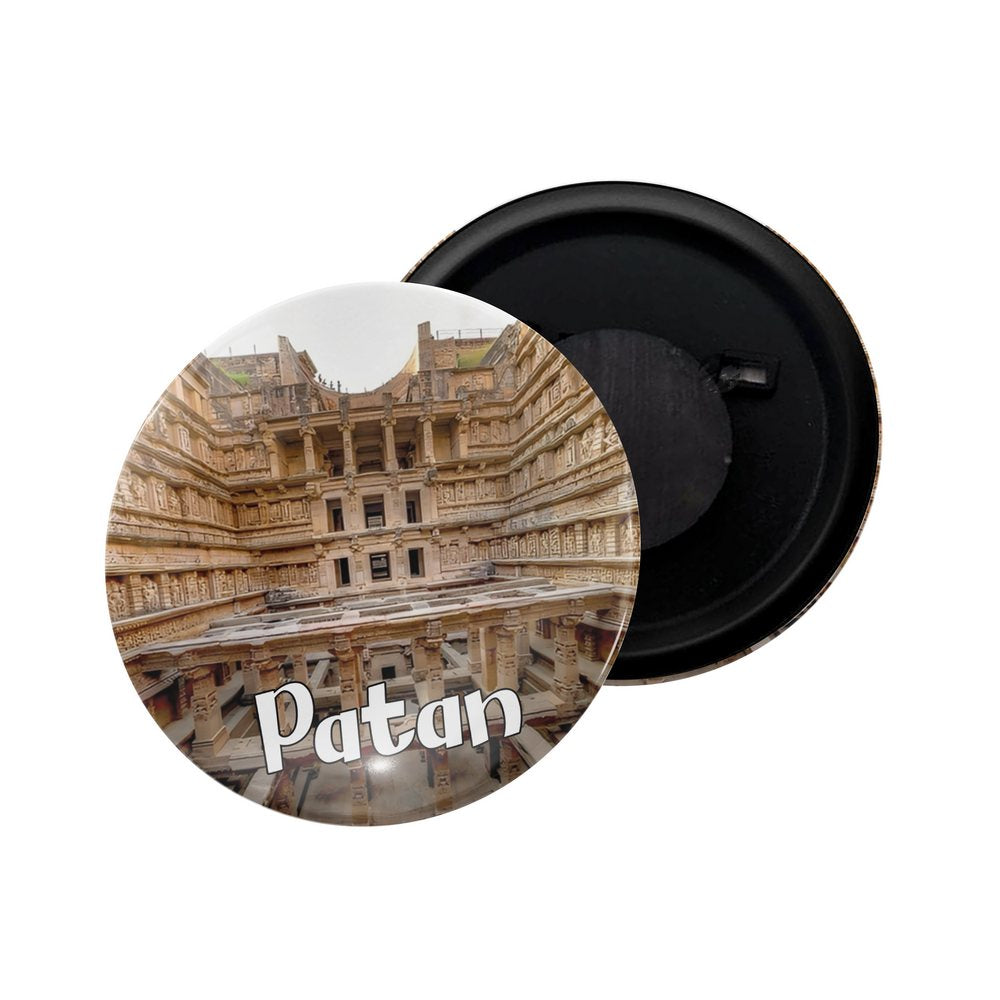 dhcrafts Fridge Magnet Multicolor Patan Gujarat Glossy Finish Design Pack of 1 (58mm)